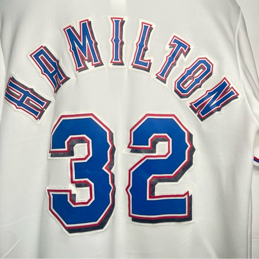 Majestic Texas Rangers Josh Hamilton 32 Jersey Mens Large Genuine Merchandise - Picture 12 of 16